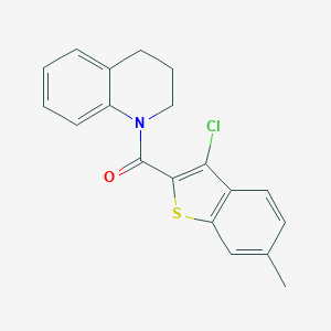 molecular formula C19H16ClNOS B335027 (3-chloro-6-methyl-1-benzothiophen-2-yl)(3,4-dihydroquinolin-1(2H)-yl)methanone 