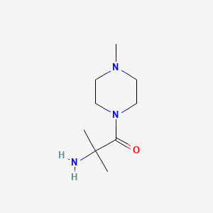 molecular formula C9H19N3O B3350306 2-Amino-2-methyl-1-(4-methylpiperazin-1-yl)propan-1-one CAS No. 267406-39-3