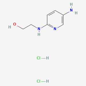 molecular formula C7H13Cl2N3O B3350318 2-((5-Amino-2-pyridyl)amino)ethanol dihydrochloride CAS No. 26878-37-5