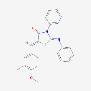 molecular formula C24H20N2O2S B335032 5-(4-Methoxy-3-methylbenzylidene)-3-phenyl-2-(phenylimino)-1,3-thiazolidin-4-one 