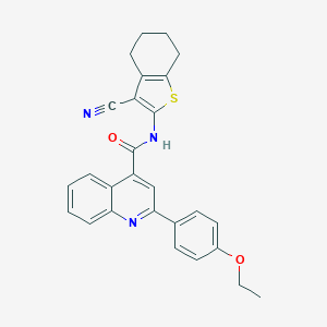 molecular formula C27H23N3O2S B335037 N-(3-cyano-4,5,6,7-tetrahydro-1-benzothiophen-2-yl)-2-(4-ethoxyphenyl)quinoline-4-carboxamide 