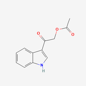 molecular formula C12H11NO3 B3350422 Ethanone, 2-(acetyloxy)-1-(1H-indol-3-yl)- CAS No. 27536-15-8