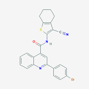 2-(4-bromophenyl)-N-(3-cyano-4,5,6,7-tetrahydro-1-benzothiophen-2-yl)quinoline-4-carboxamide