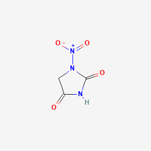 molecular formula C3H3N3O4 B3350469 Hydantoin, 1-nitro- CAS No. 2825-15-2