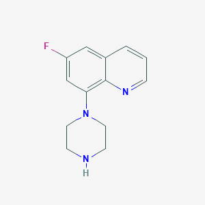 molecular formula C13H14FN3 B3350473 6-Fluoro-8-(piperazin-1-yl)quinoline CAS No. 282547-87-9