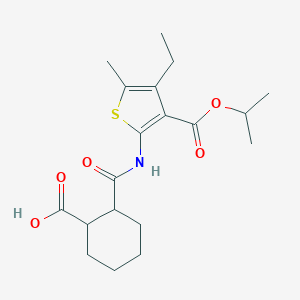 2-({[4-Ethyl-3-(isopropoxycarbonyl)-5-methyl-2-thienyl]amino}carbonyl)cyclohexanecarboxylic acid