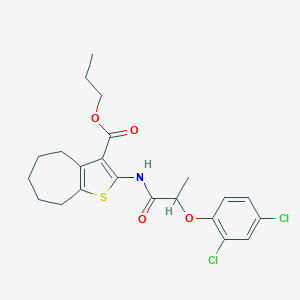 propyl 2-{[2-(2,4-dichlorophenoxy)propanoyl]amino}-5,6,7,8-tetrahydro-4H-cyclohepta[b]thiophene-3-carboxylate