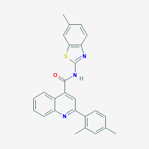 molecular formula C26H21N3OS B335069 2-(2,4-dimethylphenyl)-N-(6-methyl-1,3-benzothiazol-2-yl)-4-quinolinecarboxamide 