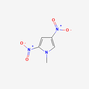 molecular formula C5H5N3O4 B3350691 Pyrrole, 2,4-dinitro-1-methyl- CAS No. 2948-69-8