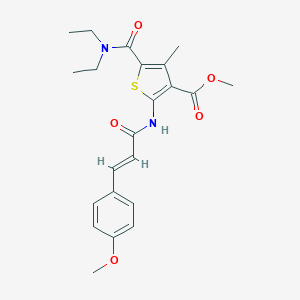 Methyl 5-[(diethylamino)carbonyl]-2-{[3-(4-methoxyphenyl)acryloyl]amino}-4-methyl-3-thiophenecarboxylate