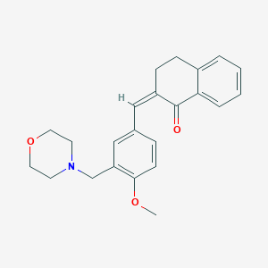 molecular formula C23H25NO3 B335071 2-[4-methoxy-3-(4-morpholinylmethyl)benzylidene]-3,4-dihydro-1(2H)-naphthalenone 