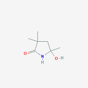 molecular formula C7H13NO2 B3350722 5-Hydroxy-3,3,5-trimethylpyrrolidin-2-one CAS No. 29777-63-7