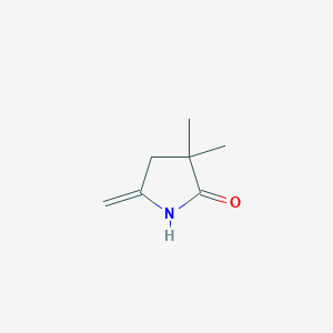 molecular formula C7H11NO B3350723 3,3-Dimethyl-5-methylidenepyrrolidin-2-one CAS No. 29777-67-1