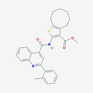 Methyl 2-({[2-(2-methylphenyl)quinolin-4-yl]carbonyl}amino)-4,5,6,7,8,9-hexahydrocycloocta[b]thiophene-3-carboxylate
