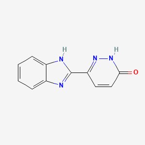 molecular formula C11H8N4O B3350765 6-(1H-benzoimidazol-2-yl)pyridazin-3-ol CAS No. 300391-03-1