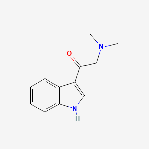 molecular formula C12H14N2O B3350775 Indole, 3-(dimethylaminoacetyl)- CAS No. 30256-72-5