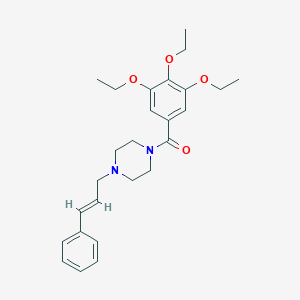 molecular formula C26H34N2O4 B335078 1-Cinnamyl-4-(3,4,5-triethoxybenzoyl)piperazine 