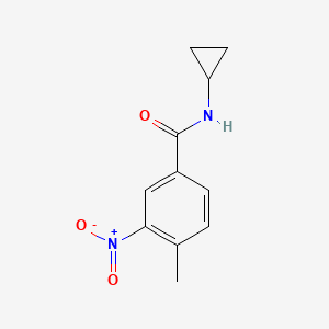 molecular formula C11H12N2O3 B3350781 N-cyclopropyl-4-methyl-3-nitrobenzamide CAS No. 303133-89-3