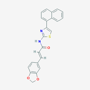 molecular formula C23H16N2O3S B335081 3-(1,3-benzodioxol-5-yl)-N-[4-(1-naphthyl)-1,3-thiazol-2-yl]acrylamide 