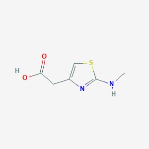 4-Thiazoleacetic acid, 2-(methylamino)-
