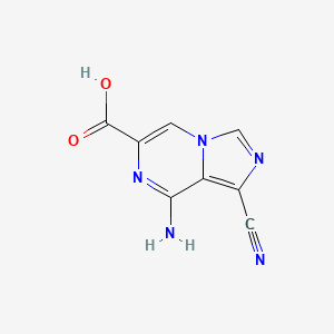 molecular formula C8H5N5O2 B3350859 8-Amino-1-cyanoimidazo[1,5-A]pyrazine-6-carboxylic acid CAS No. 312324-14-4