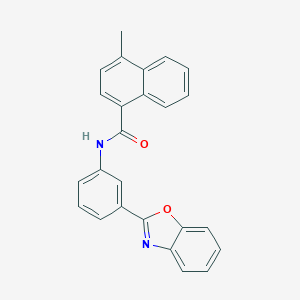 molecular formula C25H18N2O2 B335092 N-[3-(1,3-benzoxazol-2-yl)phenyl]-4-methylnaphthalene-1-carboxamide 