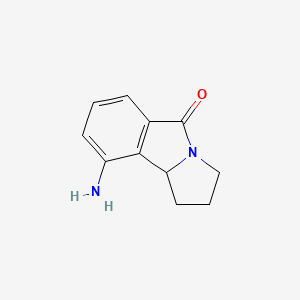 molecular formula C11H12N2O B3350963 5H-Pyrrolo[2,1-a]isoindol-5-one, 9-amino-1,2,3,9b-tetrahydro- CAS No. 322692-77-3