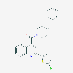molecular formula C26H23ClN2OS B335098 (4-Benzylpiperidino)[2-(5-chloro-2-thienyl)-4-quinolyl]methanone 