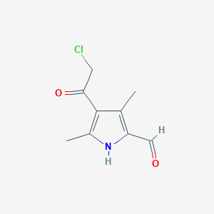 molecular formula C9H10ClNO2 B3350982 4-(2-chloroacetyl)-3,5-dimethyl-1H-pyrrole-2-carbaldehyde CAS No. 324570-85-6
