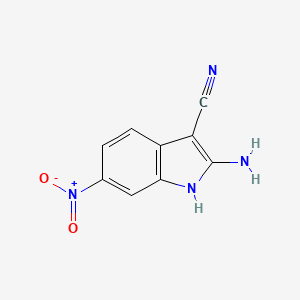 molecular formula C9H6N4O2 B3351000 2-amino-6-nitro-1H-indole-3-carbonitrile CAS No. 325733-95-7