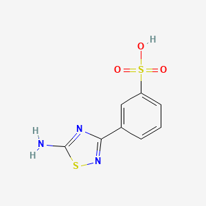 molecular formula C8H7N3O3S2 B3351077 3-(5-Amino-1,2,4-thiadiazol-3-yl)benzene-1-sulfonic acid CAS No. 331250-06-7
