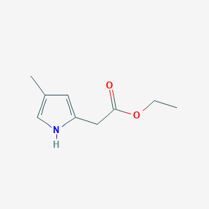 molecular formula C9H13NO2 B3351108 Ethyl (4-methyl-1H-pyrrol-2-yl)acetate CAS No. 33369-55-0