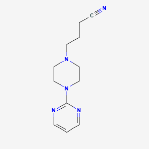 molecular formula C12H17N5 B3351116 1-Piperazinebutanenitrile, 4-(2-pyrimidinyl)- CAS No. 33386-14-0