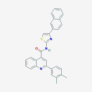 molecular formula C31H23N3OS B335113 2-(3,4-dimethylphenyl)-N-[4-(2-naphthyl)-1,3-thiazol-2-yl]-4-quinolinecarboxamide 