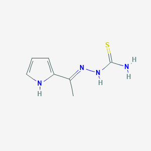 molecular formula C7H10N4S B3351190 Hydrazinecarbothioamide, 2-[1-(1H-pyrrol-2-yl)ethylidene]- CAS No. 340737-11-3