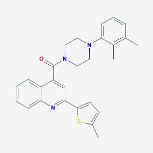 molecular formula C27H27N3OS B335120 [4-(2,3-Dimethylphenyl)piperazino][2-(5-methyl-2-thienyl)-4-quinolyl]methanone 
