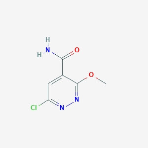 molecular formula C6H6ClN3O2 B3351210 6-Chloro-3-methoxypyridazine-4-carboxamide CAS No. 34127-26-9
