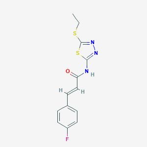 N-[5-(ethylsulfanyl)-1,3,4-thiadiazol-2-yl]-3-(4-fluorophenyl)acrylamide