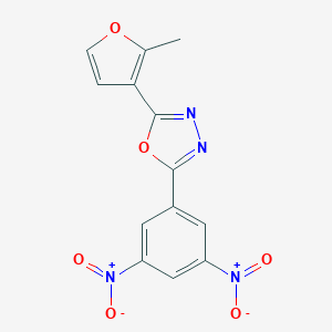 molecular formula C13H8N4O6 B335127 2-(3,5-Dinitrophenyl)-5-(2-methylfuran-3-yl)-1,3,4-oxadiazole 