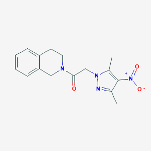 molecular formula C16H18N4O3 B335128 1-(3,4-dihydro-1H-isoquinolin-2-yl)-2-(3,5-dimethyl-4-nitropyrazol-1-yl)ethanone 