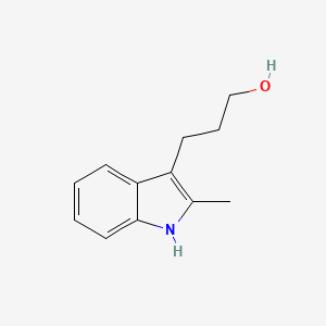 molecular formula C12H15NO B3351299 3-(2-methyl-1H-indol-3-yl)propan-1-ol CAS No. 34609-83-1