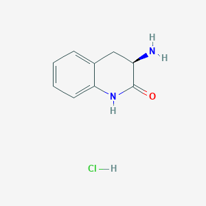 molecular formula C9H11ClN2O B3351435 (R)-3-Amino-3,4-dihydroquinolin-2(1H)-one hydrochloride CAS No. 35987-80-5