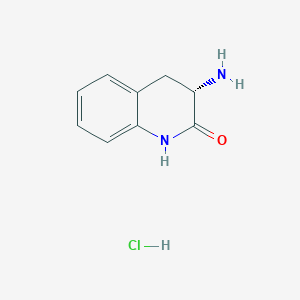 molecular formula C9H11ClN2O B3351437 (S)-3-Amino-3,4-dihydroquinolin-2(1H)-one hydrochloride CAS No. 35987-81-6