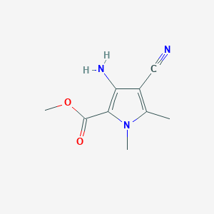 molecular formula C9H11N3O2 B3351438 Methyl 3-amino-4-cyano-1,5-dimethyl-1H-pyrrole-2-carboxylate CAS No. 360062-18-6