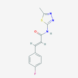 molecular formula C12H10FN3OS B335144 3-(4-fluorophenyl)-N-(5-methyl-1,3,4-thiadiazol-2-yl)acrylamide 