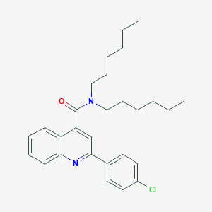 2-(4-chlorophenyl)-N,N-dihexylquinoline-4-carboxamide