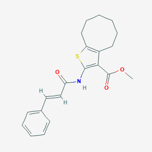 molecular formula C21H23NO3S B335157 Methyl 2-(cinnamoylamino)-4,5,6,7,8,9-hexahydrocycloocta[b]thiophene-3-carboxylate 