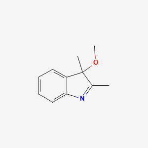 molecular formula C11H13NO B3351602 3H-Indole, 3-methoxy-2,3-dimethyl- CAS No. 37914-61-7