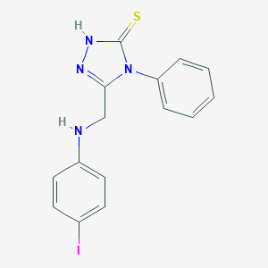 molecular formula C15H13IN4S B335172 5-[(4-iodoanilino)methyl]-4-phenyl-4H-1,2,4-triazole-3-thiol 
