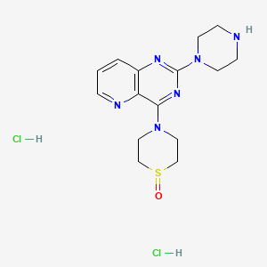 molecular formula C15H22Cl2N6OS B3351746 2-Piperazino-4-(1'-oxido-thiomorpholino)pyrido(3,2-d)pyrimidine dihydrochloride CAS No. 39547-34-7